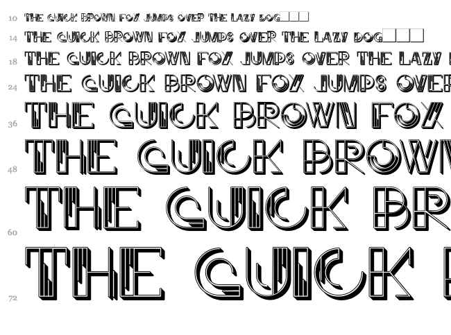 JMH Linart II Caps font waterfall